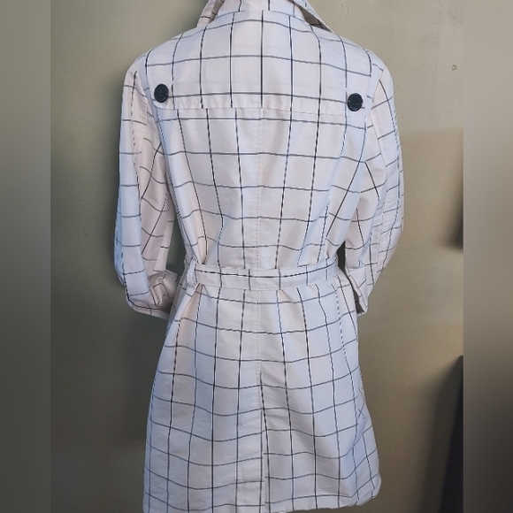 Striped Raincoat Trenchcoat - Picture 2 of 6